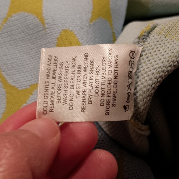 Ghanda Clotting mini Chrissy Dress Size L Baby blue and guacamole yellow. - Picture 14 of 14